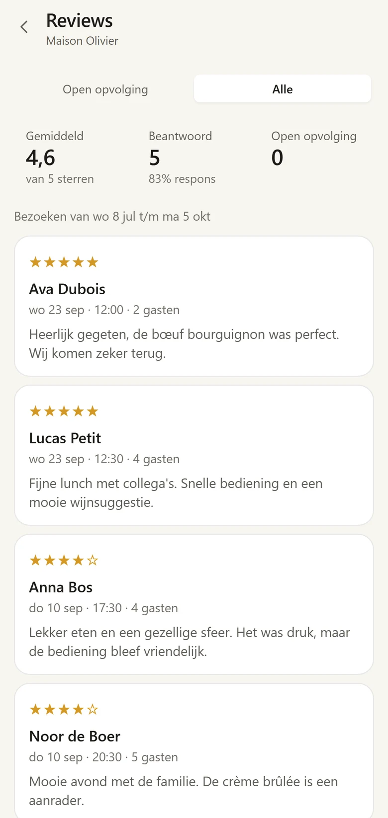 Follow up on reviews while it still matters