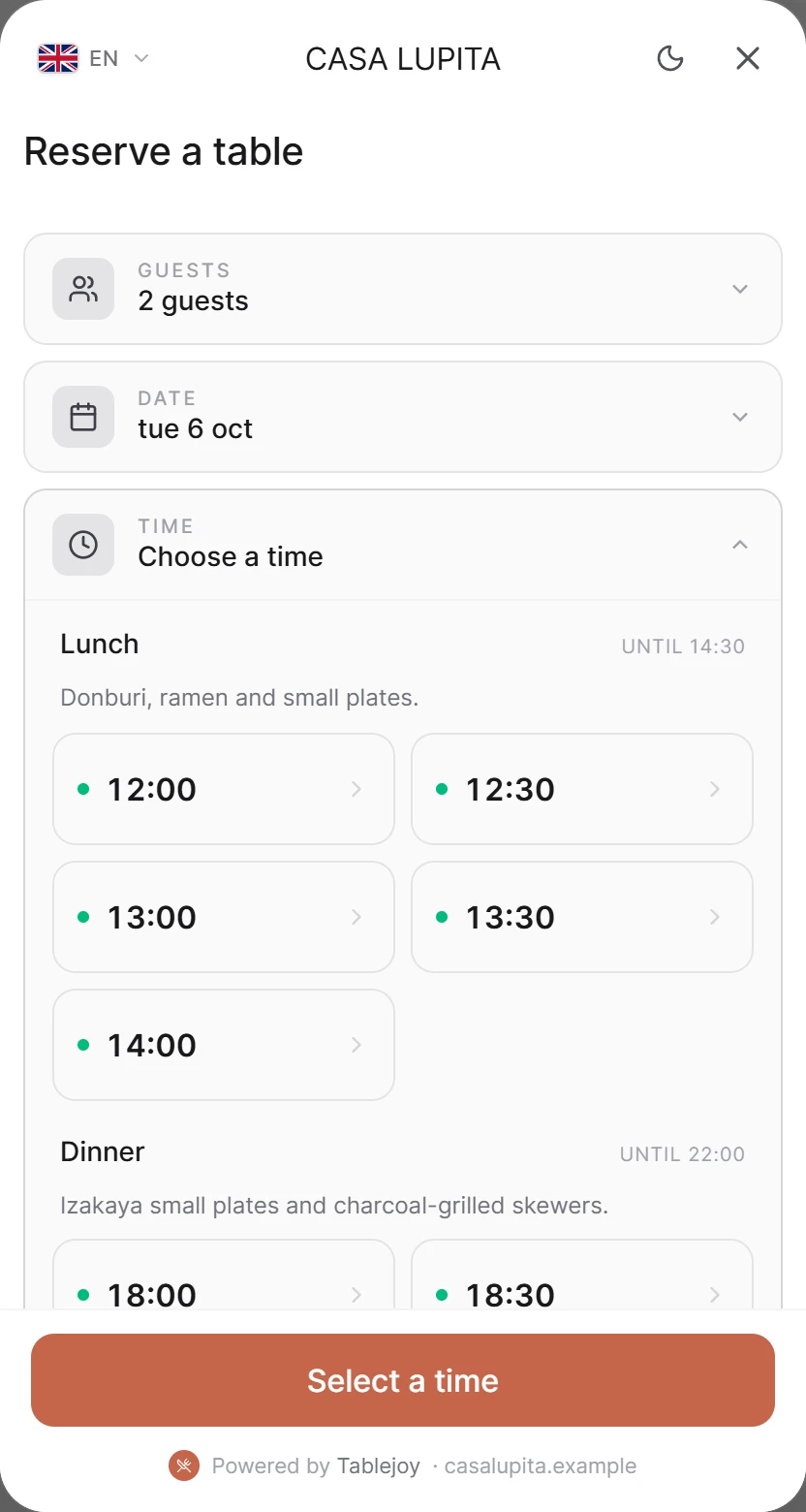 A widget in your own branding